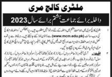Admissions Open in Military College Murree Year 2023 Admissions in Military Collage Murree
