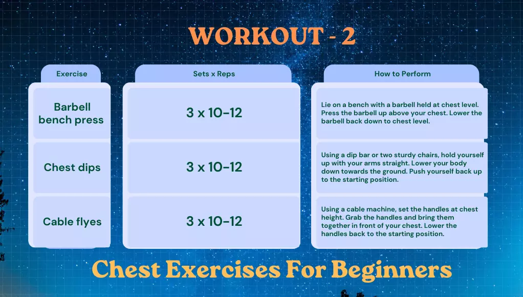 Chest Exercises for Beginners - workout 2